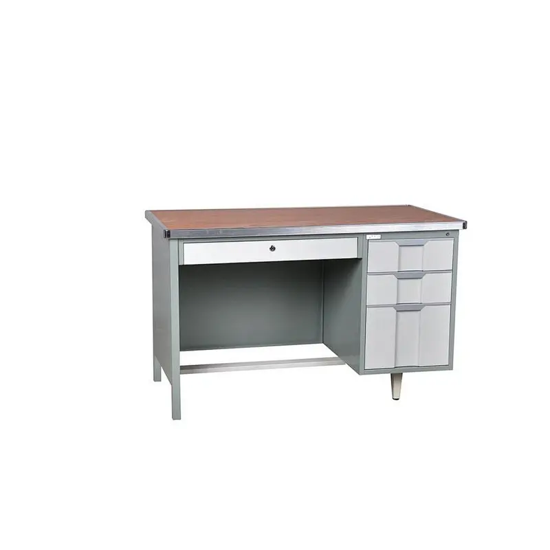 Custom-made office desk solid wood top metal leg  loft office table