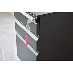 Amazon hot sale 3 drawer office storage furniture metal mobile pedestal file cabinet