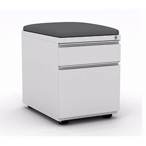 KD structure Cold Rolled Steel Office Furniture 2 Drawer Mobile Pedestal movable cabinet with cushion