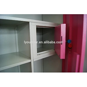 Indian Wardrobe Design Full Kd Structure Colourful Locker Colour Furbiture Double Bed Metal Cupboard Bedroom Clothes Cabinet
