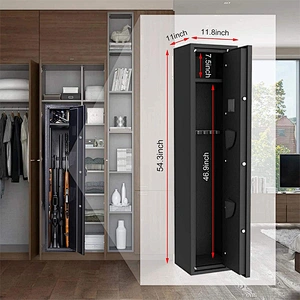 Drop shipping in the USA electronic 5 riffle safes fireproof gun fingerprint box biometric cabinet gun safe