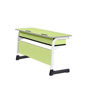 Double desk and chair sandwich plate study desk and chair/university Student desk and bench/college School Furniture