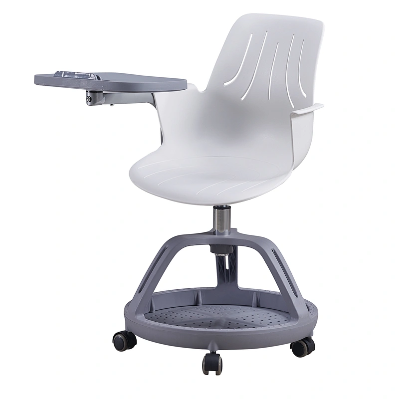 Plastic Mobile Training Chairs With Storage Modern Swivel Plastic Tablet Chair School Chairs With Arm