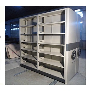 Kd Steel Half Close Mobile Mass File Library Closed Tv Stand Cabinet Movable Compact Shelving