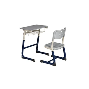 Factory direct sale adjustable height middle school desk and chair single student desk chair