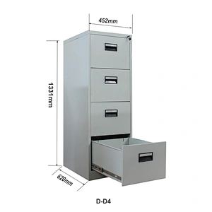Promotion 4 drawer office  anti-falling  large  storage capacity   steel  file  cabinet