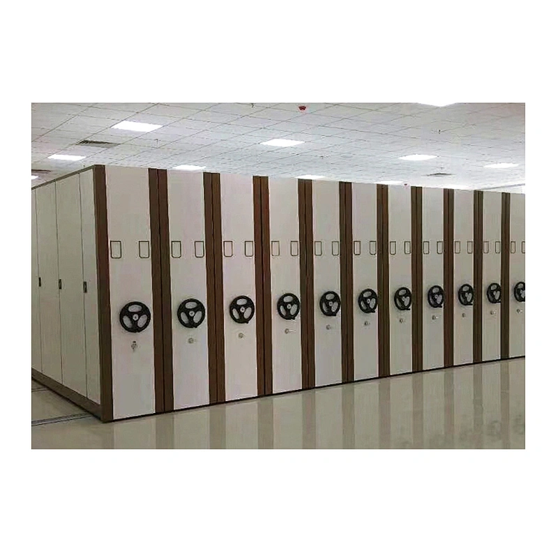 Customize Steel manual hanging storage system library mechanical movable compact shelves mobile file compactor