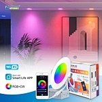 4''  6'' Smart LED  Downlight  9W 12W RGBCW 16 Million Colors WIFI Control Work With Smart Life App