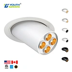 Easy-install Indoor Lighting AC120V 1000LM Flicker-free Aluminum Body 5CCT LED Cylinder Downlight for Commercial Light