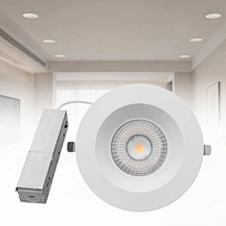Modern 100mm Diameter Anti-Glare LED Downlight Trimless Ceiling Light 90mm Cut Home Office Spot Light 11W 3000K IP65 Dimmable