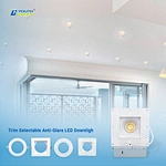 CA/USA 4 Inch Square Shape Trimless LED Downlight 15W-18W CRI90+ 5CCT 5-100% Triac Dimmable Indoor Home Office Ceiling Lights