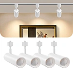 30W Modern Wall Track Mounted Aluminum Flex Track Head White Shade COB Lamp Track Lights Indoor Downlights with 5 Years Warranty