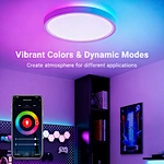 Scene Mode & Group Control 2.4G Wifi Bluetooth Smart Life Control RGBCW 2000K-6000K LED Flush Mount 12'' 15'' Round Panel Light