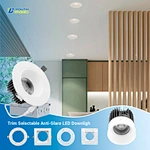 Indoor Fixture Ceiling Led Down Light 4 Inch 15w Round White Recessed Anti-glare Led Downlight Canless Ic Rated 5cct Selectable