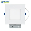 Square 4 Inch LED Canless Downlight Dimmable 9W 3CCT 5CCT Slim Panel Light IP44 Rated Recessed Pot Light IC Approved