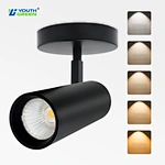 Precision Beam Selectable 12W 20W Commercial Surface Mount Cylinder Downlight 20° 30° 50° Adjustability Modern Aluminum Housing