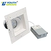 ETL 4Inch COB Indoor 15W Trims Selectable Anti Glare Down Lights 5CCT Slim LED Recessed Downlights and IP54 for Wet Location