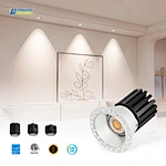 Round & Square Shape Trimless COB LED Downlight CRI>90 Anti-glare 3" IP54 Wet Location 5CCT Adjustable Recessed Led Downlight