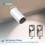 White 30W COB Adjustable Light 5CCT Track Light with 5-year Warranty ETL/Energy Star Certified CRI90 Track Spotlight.