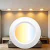 6 Inch 15W Aluminum LED Disk Light 5CCT Flush Mount Downlight Ultra-Slim Ceiling Light Modern Living Room ETL/FCC IP44 CRI82