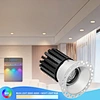 New Design DC24V 3'' 14W CRI90 2700K-6000K+RGB  Trim Selectable Slim Recessed Anti Glare LED Downlights