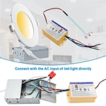4in Embedded Small Panel Light LED Emergency Light Rechargeable Office Building Shopping Mall Multi-function Emergency Lighting