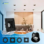 High Quality AC Trim Selectable Cob LED Downlight 5CCT 2700K 5000K Gypsum Plaster Recessed 4 Inch 15W Commercial Trimless