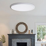 4 Pack Dimmable 5 CCT Damp Rated White Low Profile Round Plafonnier for Bathroom Kitchen Hallway