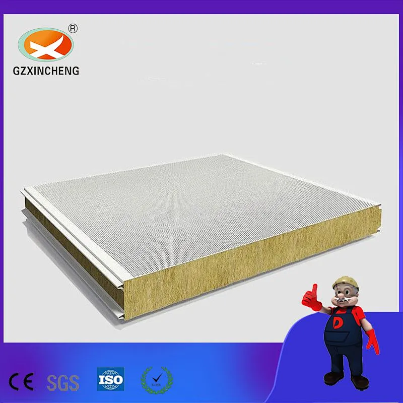 Panel sándwich de lana mineral con aislamiento fonoabsorbente