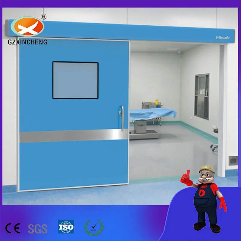 Puerta corrediza automática profesional de acero inoxidable para sala limpia de China para laboratorio hospitalario