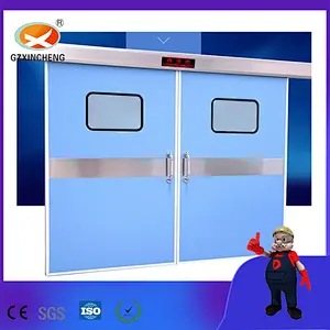Puerta corrediza automática profesional de acero inoxidable para sala limpia de China para laboratorio hospitalario