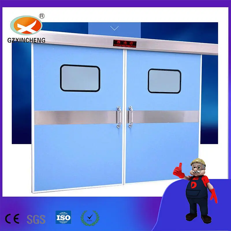 Puerta corrediza automática profesional de acero inoxidable para sala limpia de China para laboratorio hospitalario