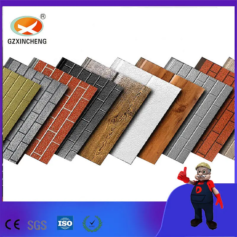 Customized Color Type PU Decorative Siding Sandwich Panel Exterior Wall Metal Insulation Board