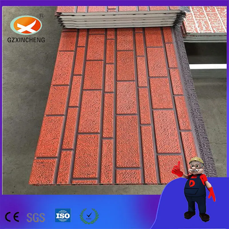 Customized Color Type PU Decorative Siding Sandwich Panel Exterior Wall Metal Insulation Board