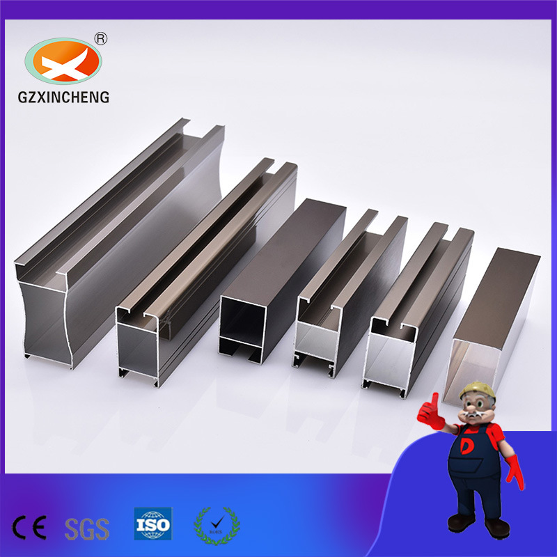 Anodizing Champagne Screen Sill Track Extrusion Aluminum Profile for Cleanroom