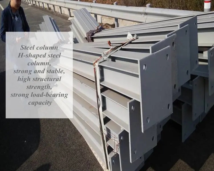 Specifications: Specification of Sound Barriers SizeHeight(mm)2000, 2500, 3000, 3500, 4000 Post distance(mm)1000, 2000, 2500, 3000 Acoustical boardMaterialGalvanized steel sheet, aluminum sheet PC board, acrylic board Hole typeLouver hole, Microporous Size(mm)500 x 2000 x 80, 500 x 2000 x 100, 500 x 1200 x 120 Surface treatmentElectrostatic spraying ColorGreen, blue, white, gray Sound absorbing materialGlass wool24kg/m3, 30kg/m3, 48kg/m3 Package of glass woolGlass fibre cloth, PET waterproof and high temperature resistant film H postSize(mm)100 x 100 x 6 x 8, 125 x 125 x 6.5 x 9, 150 x 150 x 7 x 10, 175 x 175 x 7.5 x 11 Height2-6 meters, the most height can be 12 meters Flange base(mm)250 x 250, 300 x 300, 350 x 350, 400 x 400, 500 x 500 Thickness: 12, 14, 20 and so on MaterialQ235 Surface treatmentGalvanized,Electrostatic spraying ColorGreen, blue, white, gray Installation accessoriesGusset plate, post cap, V shape clamp spring, self-tapping screw