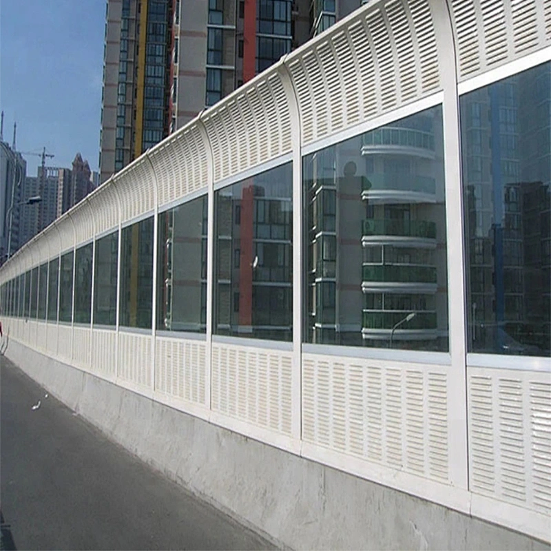 Cercas de barrera de reducción de ruido perforadas para tráfico
