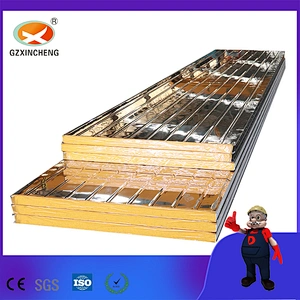 Material de construcción de aislamiento de temperatura Panel sándwich de lana de roca para cámara fría del fabricante