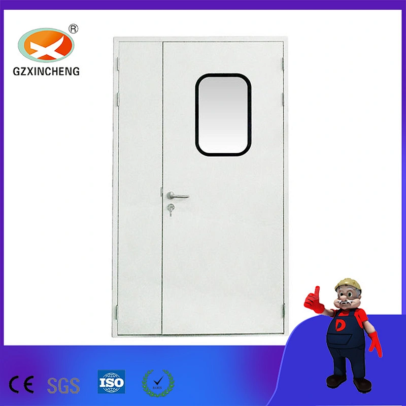 Puerta de acero deslizante oscilante de doble capa de longitud desigual
