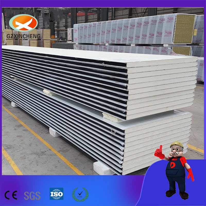 Waterproof Fireproof PU Insulated Foam Sandwich Panel for Cold Room