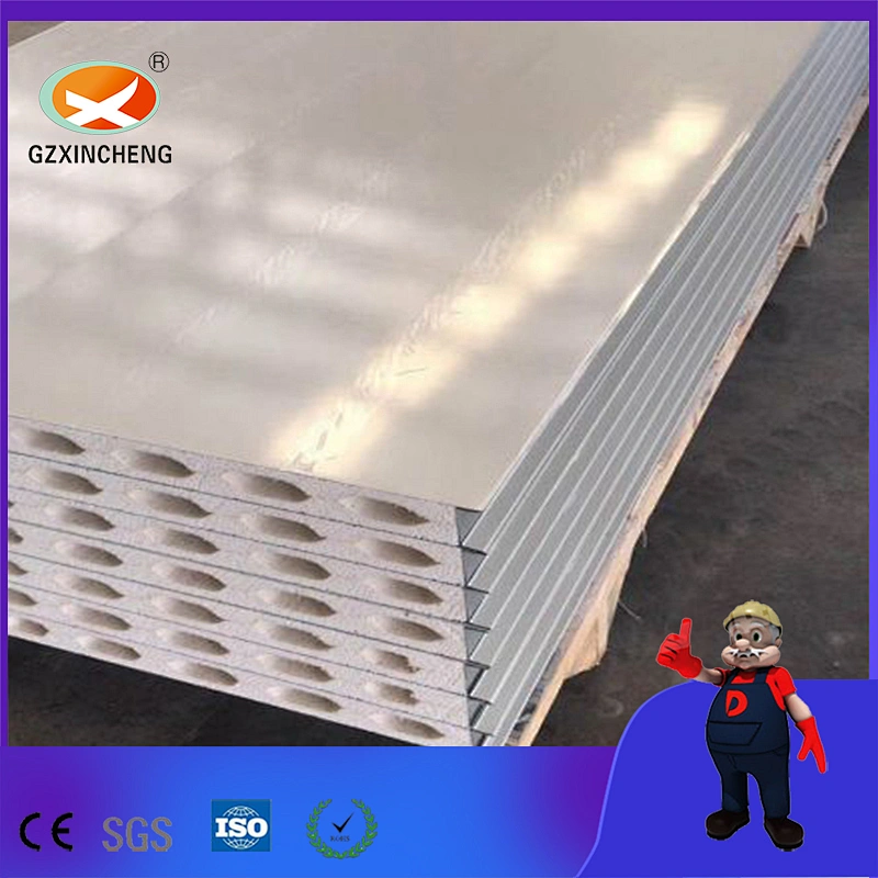 Panel sándwich de sulfato de magnesio en la parte superior de la pared