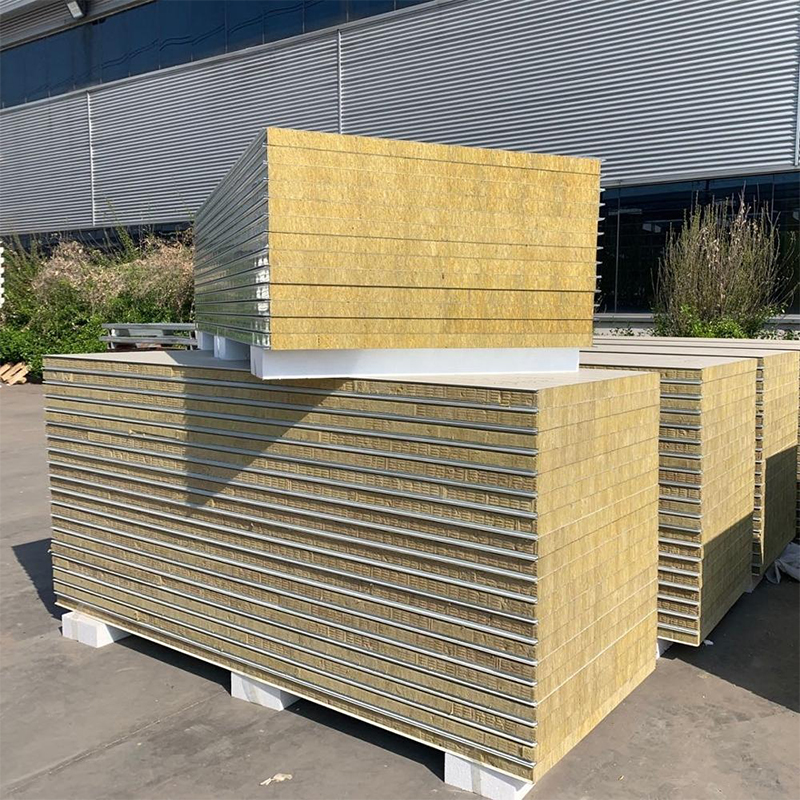 50mm Thickness Rock Wool Wall Insulation Sandwich Panel