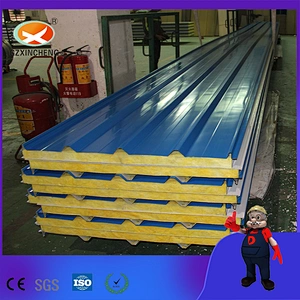 0.4/0.5/0.6mm Color Steel Rock Wool Sandwich Panel
