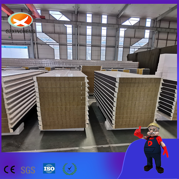 PU Sealing Rockwool Composite Board Sandwich Panel