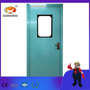 Hospital Use Steel Clean Door with Vision Panel Steel Door