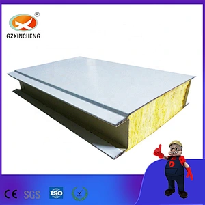 200mm Thickness Fireproof Rock Wool Sandwich Panel