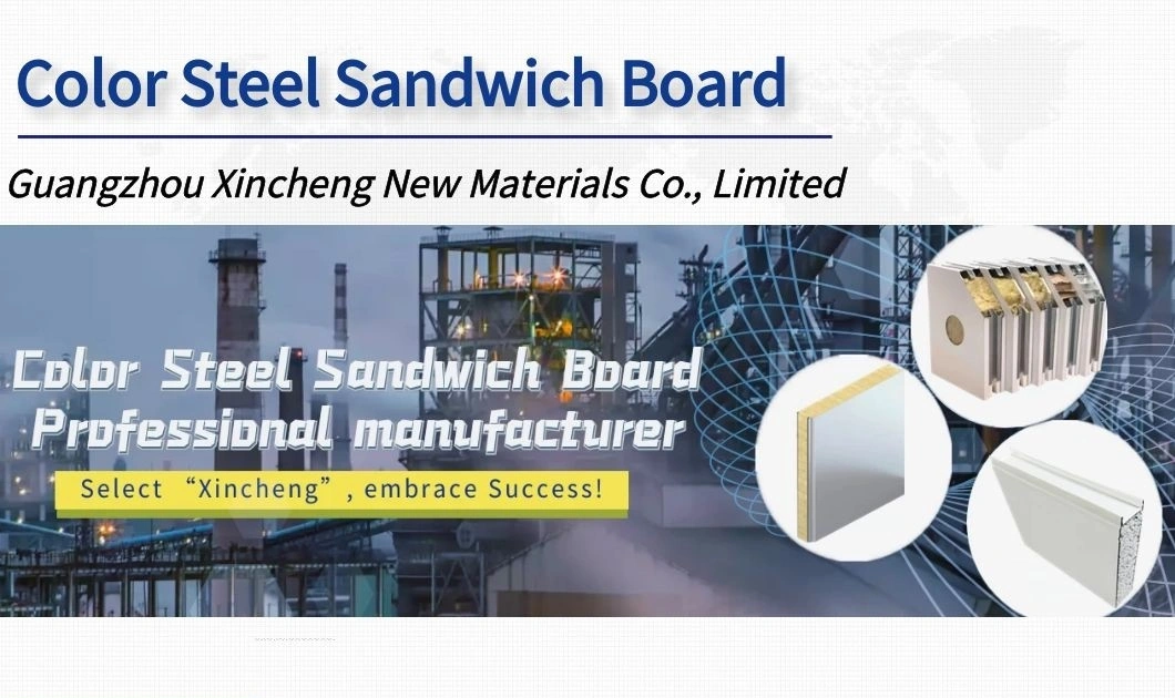 100mm Rock Wool Light Weight Fireproof Sandwich Wall PAGanel for PAGrefab Warehouse