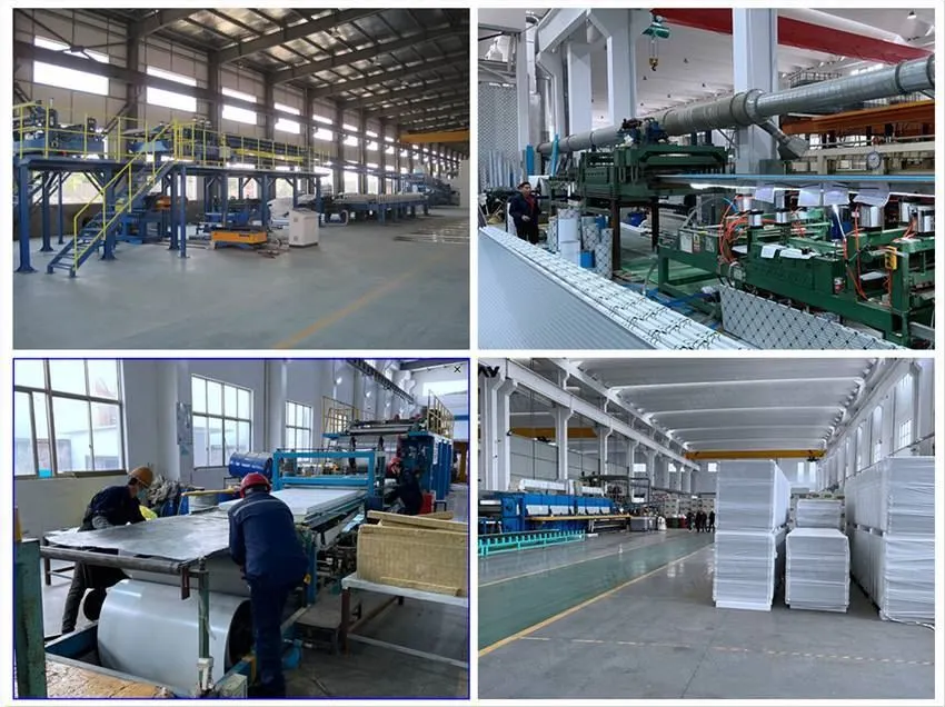 100mm Rock Wool Light Weight Fireproof Sandwich Wall PAGanel for PAGrefab Warehouse