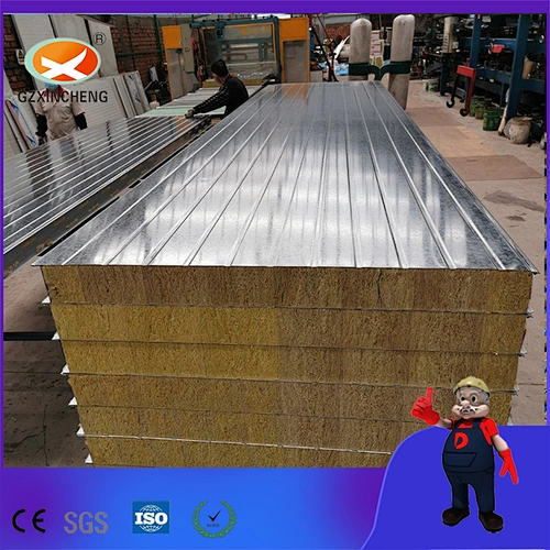Color Steel Insulated Rock Wool Roof Sandwich Panel