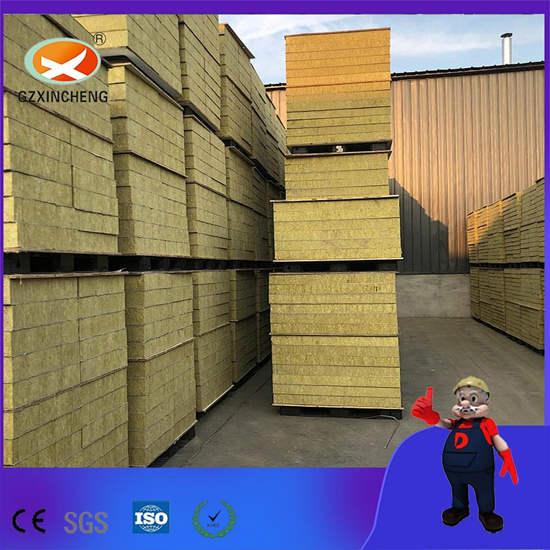 50mm Thickness Rock Wool Wall Insulation Sandwich Panel